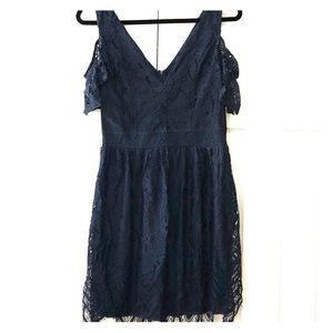 Navy lace dress, new with tags